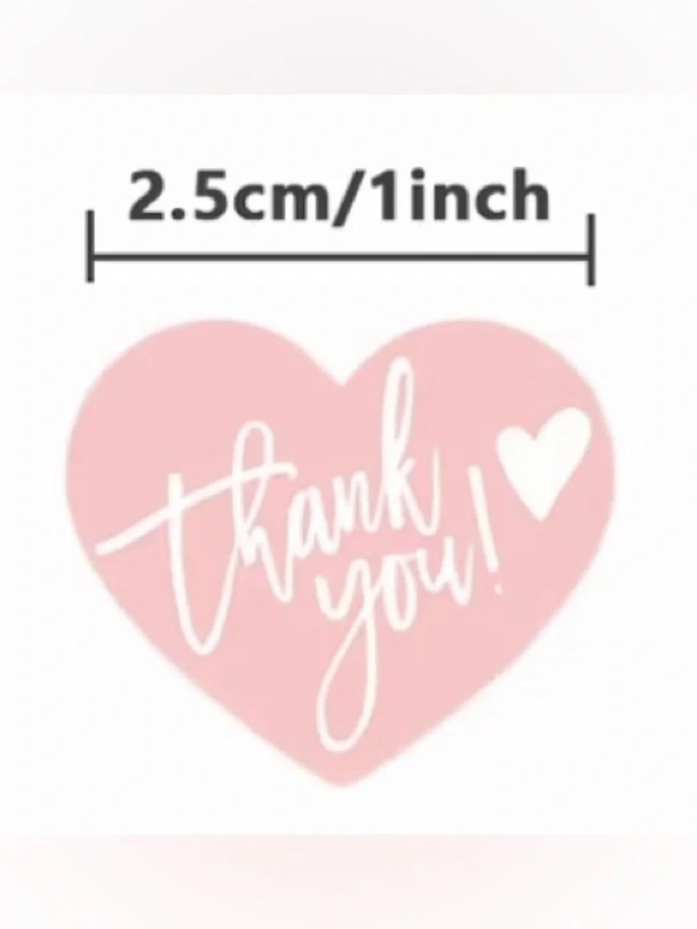 Thank You Heart Sticker Roll - 500 Ct